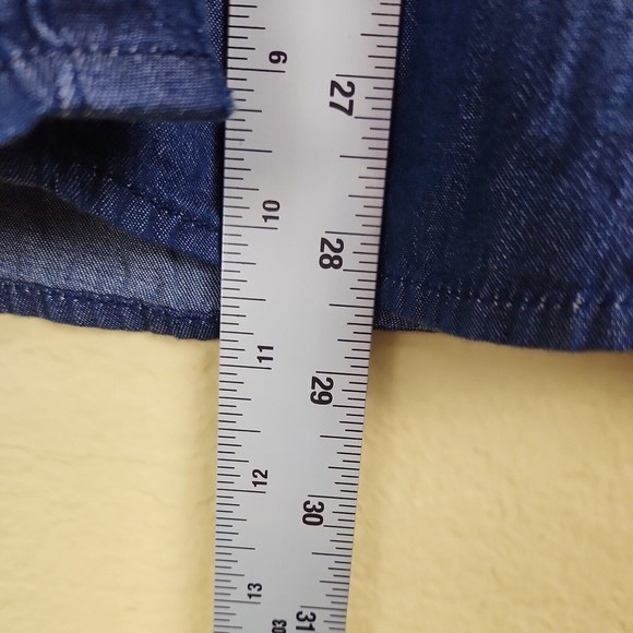 NWT‎ New Directions Womens Shirt XLarge Blue Chambray Button Down  Sleeve gem - Picture 6 of 9